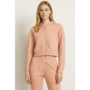 Roma Concept Hoodie Jogger Sweatsuit Set Blush Pink 2 Piece Size L